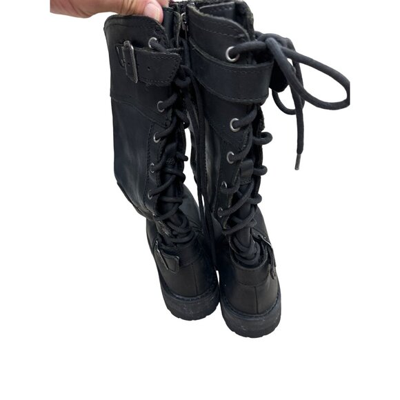 Harley Davidson men’s black leather shoes biker boots size 9M SKU 3035 main image 6